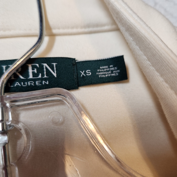 Lauren Ralph Lauren Ivory Women's Moto Jacket Full Crossbody Zip XS - Picture 4 of 16